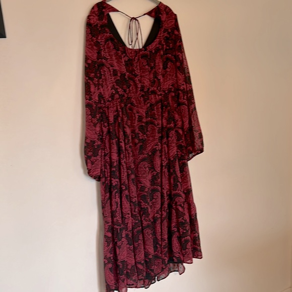 NWT Torrid Tea Length Clip Dot Open Back A-line Dress - Picture 9 of 10